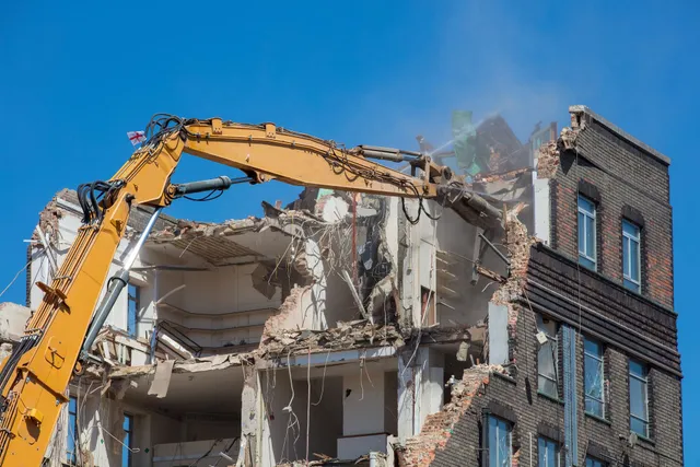 Old Building Structural Demolition service operations site photograph