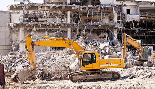 Old Building Commercial Demolition service operations site photograph