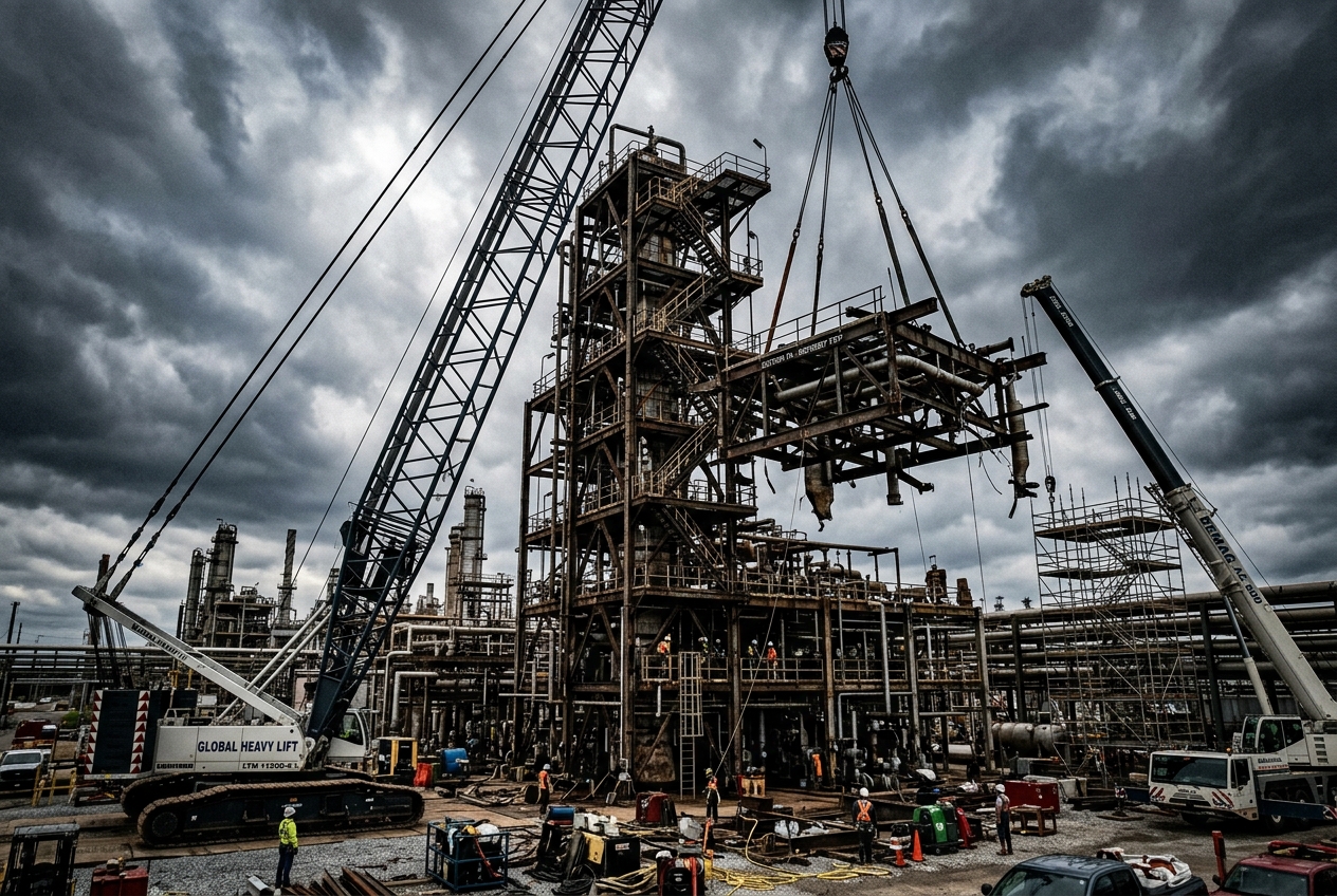 Dominant full-color industrial factory deconstruction work